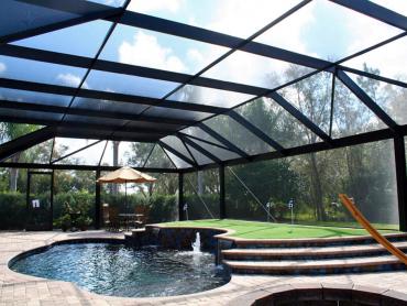 Artificial Grass Photos: Fake Grass Carpet Parksdale, California Rooftop, Above Ground Swimming Pool